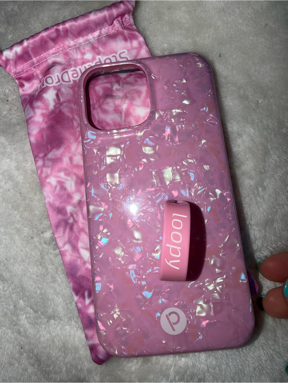13 Pro Max Loopy Case - Pink Opal - Lefty